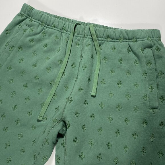 Octobers Very Own All Over Embroidered Monogram Sweatpants Green mens size S - Picture 3 of 9